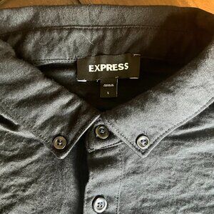 Black cotton/soft weave polo, Express size L